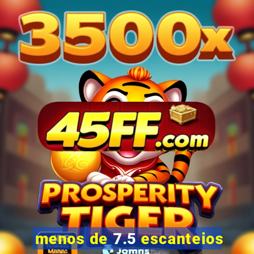 menos de 7.5 escanteios